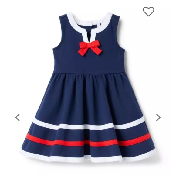 Bundle! Janie and Jack Navy Ponte Bow and Red Ruffle Shoulder Dresses. 2T. Twins - Picture 12 of 16